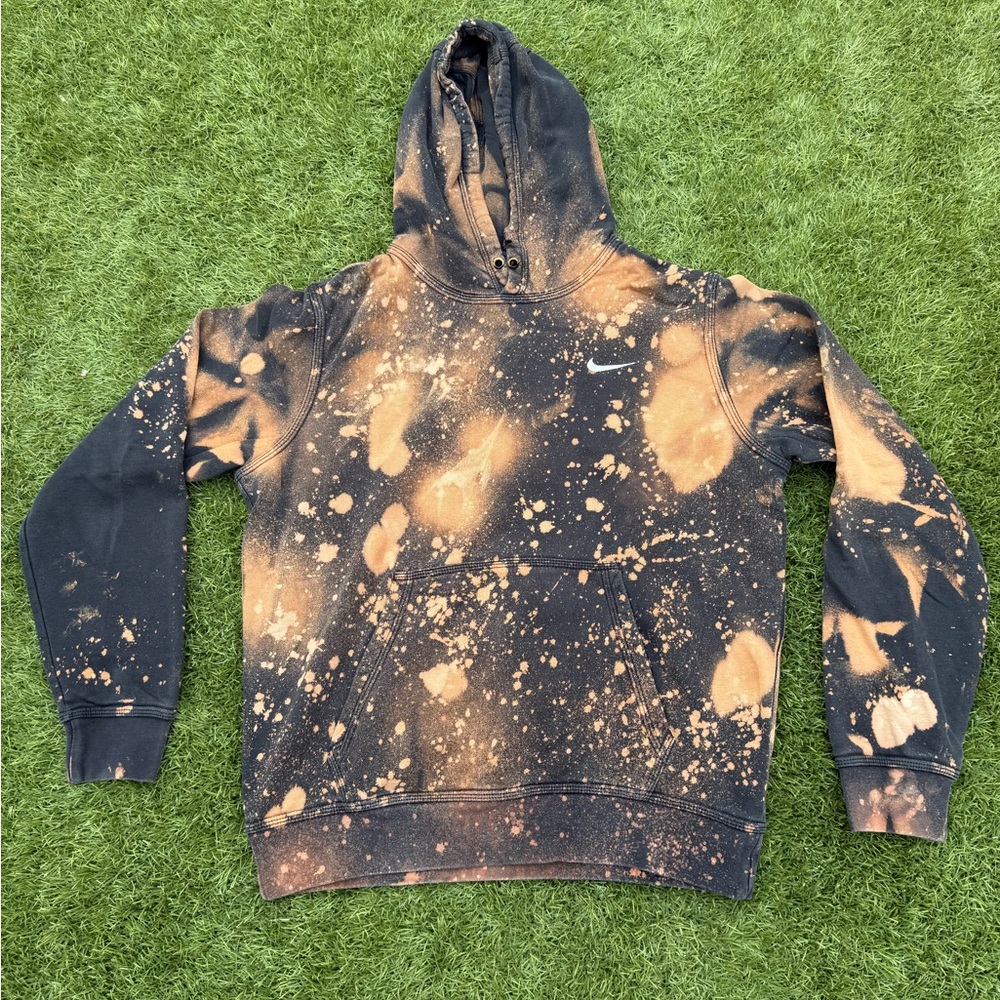 Nike Black and Bleach Splatter Hoodie